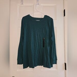 Torrid Deep Teal Long Sleeve Tee